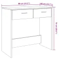 Bureau chêne artisanal 80x40x75 cm bois d'ingénierie