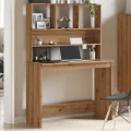 Bureau avec étagères chêne artisanal Bois d'ingénierie