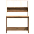 Bureau avec étagères chêne artisanal Bois d'ingénierie