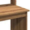 Bureau avec étagères chêne artisanal Bois d'ingénierie