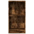 Bibliothèque chêne fumé 40x24x76 cm bois d'ingénierie