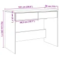 Bureau vieux bois 101x50x76,5 cm bois d'ingénierie