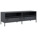 Meuble TV anthracite 135x39x43,5 cm acier laminé à froid