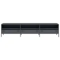 Meuble TV anthracite 202x39x43,5 cm acier laminé à froid