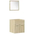 Ensemble de meubles de salle de bain 4 pcs chêne sonoma