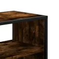 Meuble TV chêne fumé 100x31x39,5 cm bois d'ingénierie et métal