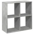 Étagère séparatrice de pièce gris béton 69,5x29x69,5 cm