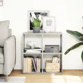 Étagère séparatrice de pièce gris béton 69,5x29x69,5 cm