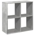 Étagère séparatrice de pièce gris béton 69,5x29x69,5 cm