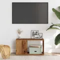 Meuble TV vieux bois 60x24x32cm bois d'ingénierie