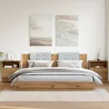 Tables de chevet 2 pcs chêne artisanal bois d'ingénierie