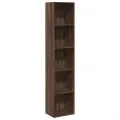 Bibliothèque chêne marron 40x30x189 cm bois d'ingénierie