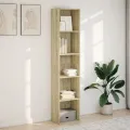 Bibliothèque chêne sonoma 40x30x189 cm bois d'ingénierie