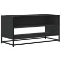 Meuble TV noir 91x40x46 cm bois d'ingénierie et métal