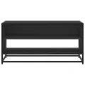 Meuble TV noir 91x40x46 cm bois d'ingénierie et métal