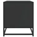 Meuble TV noir 91x40x46 cm bois d'ingénierie et métal