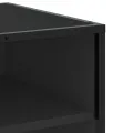 Meuble TV noir 91x40x46 cm bois d'ingénierie et métal