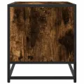 Meuble TV chêne fumé 91x40x46 cm bois d'ingénierie et métal