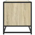 Meuble TV chêne sonoma 120,5x40x46cm bois d'ingénierie et métal