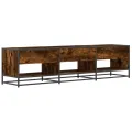 Meuble TV chêne fumé 180x40x46 cm bois d'ingénierie