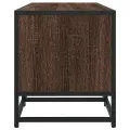 Meuble TV chêne marron 100x35x41 cm bois d'ingénierie et métal