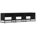 Meuble TV noir 180x40x46 cm bois d'ingénierie