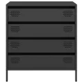 Buffet noir 68x39x73,5 cm acier laminé à froid