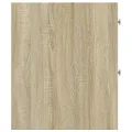 Armoire de salle de bain étroite avec roulettes chêne sonoma