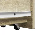 Armoire de salle de bain étroite avec roulettes chêne sonoma