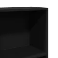 Bibliothèque noir 60x24x143 cm bois d'ingénierie