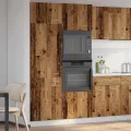 Armoire de réfrigérateur vieux bois 60x57x207cm bois ingénierie