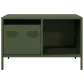 Table basse vert olive 68,5x50x43,5 cm acier laminé à froid