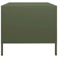 Table basse vert olive 68,5x50x43,5 cm acier laminé à froid