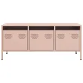 Meuble TV rose 101,5x39x43,5 cm acier laminé à froid