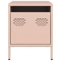 Table de chevet rose 35x39x43,5 cm acier