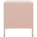 Table de chevet rose 35x39x43,5 cm acier