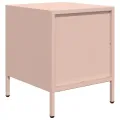 Table de chevet rose 35x39x43,5 cm acier