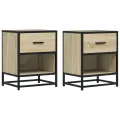 Tables de chevet 2 pcs chêne sonoma 40x31x50 cm bois ingénierie