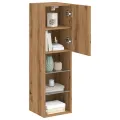 Meuble TV avec lumières LED chêne artisanal 30,5x30x102 cm