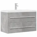 Armoire de lavabo chêne artisanal 80x38,5x48 cm bois ingénierie