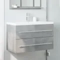 Armoire de lavabo chêne artisanal 80x38,5x48 cm bois ingénierie