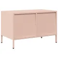 Meuble TV rose 68x39x43,5 cm acier laminé à froid
