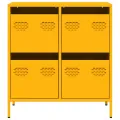 Buffet jaune moutarde 68x39x73,5 cm acier laminé à froid