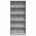 Bibliothèque sonoma gris 80x24x176 cm bois d'ingénierie