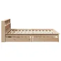 Lit bibliothèque sans matelas 120x200 cm bois de pin massif