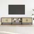Meuble TV chêne sonoma 180x35x41 cm bois d'ingénierie
