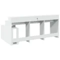Bureau avec lumières LED blanc 200x104x91 cm bois d'ingénierie