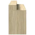 Bureau avec lumières LED chêne sonoma bois d'ingénierie