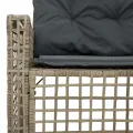 Canapé de jardin et coussins et repose-pied en forme de L rotin