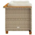 Canapés d'angle de jardin et coussins 2pcs beige résine tressée